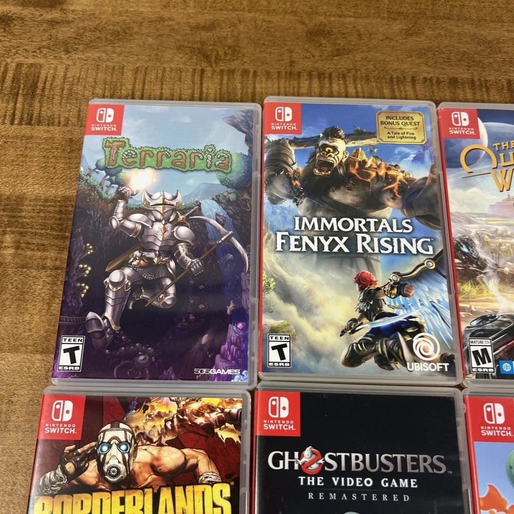 Lot of 6 Nintendo Switch Games Terraria, Immortals Fenyx Rising, The Outer World